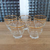 Lot de 5 petits verres à liqueur liserés dorés évasés et arrondis - Hello Broc