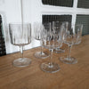 Lot de 5 verres à vin blanc en cristal de Bayel années 50 - Hello Broc