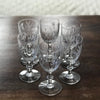 Lot de 6 verres anciens à vin cuit en cristal gravé - Hello Broc brocante en ligne