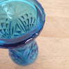 Mini vase soliflore en verre moulé bleu - Hello Broc