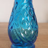 Mini vase soliflore en verre moulé bleu - Hello Broc