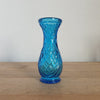 Mini vase soliflore en verre moulé bleu - Hello Broc