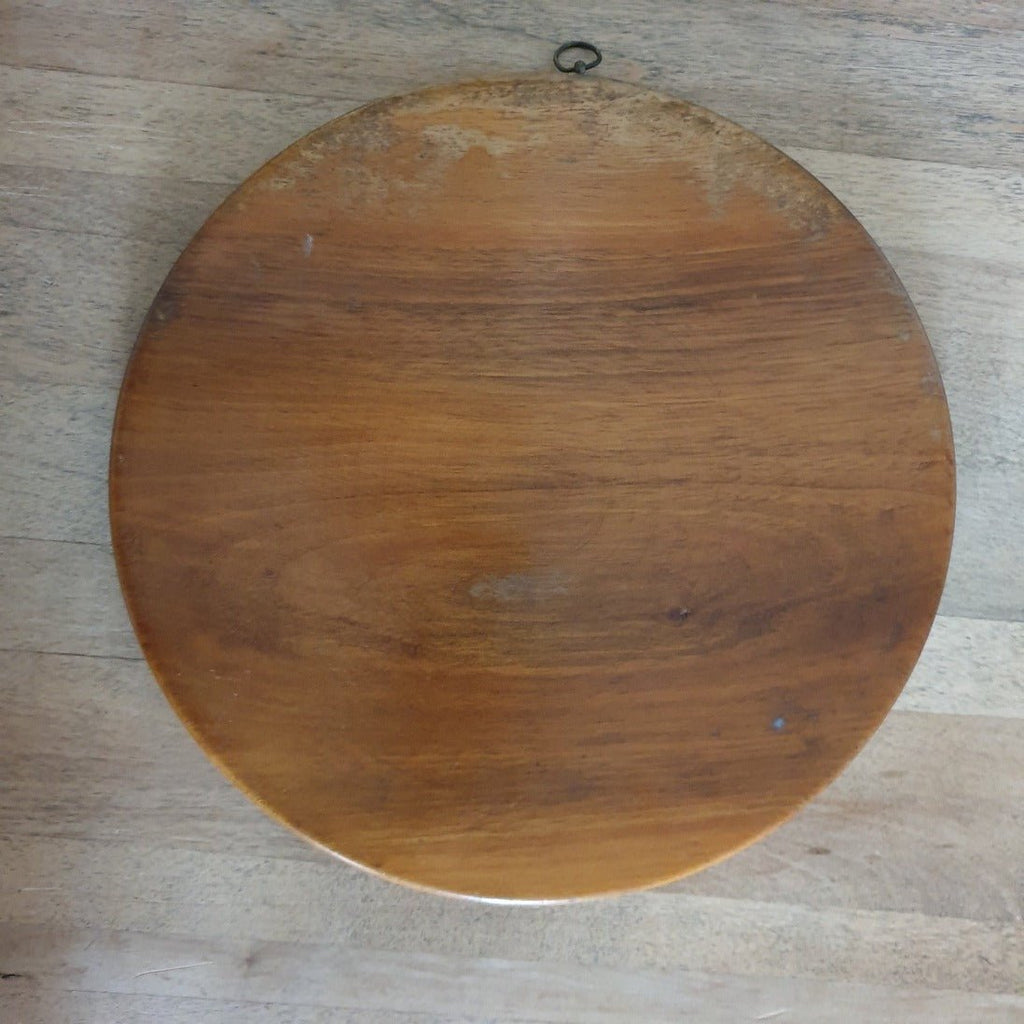 Miroir rond encadrement en bois taille moyenne - Hello Broc