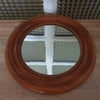 Miroir rond encadrement en bois taille moyenne diamètre de 23 cm et 15 cm pour le miroir par Hello Broc brocante en ligne