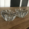 Paire de bougeoirs en cristal de Bayel - Hello Broc brocante en ligne