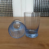 Paire de petits verres à liqueur en verre bleuté - Hello Broc brocante en ligne