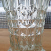 Petit vase cornet en verre moulé pointe de diamant - Hello Broc