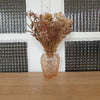 Petit vase en verre moulé transparent rose style Art Déco - Hello Broc