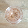 Petit vase en verre moulé transparent rose style Art Déco - Hello Broc