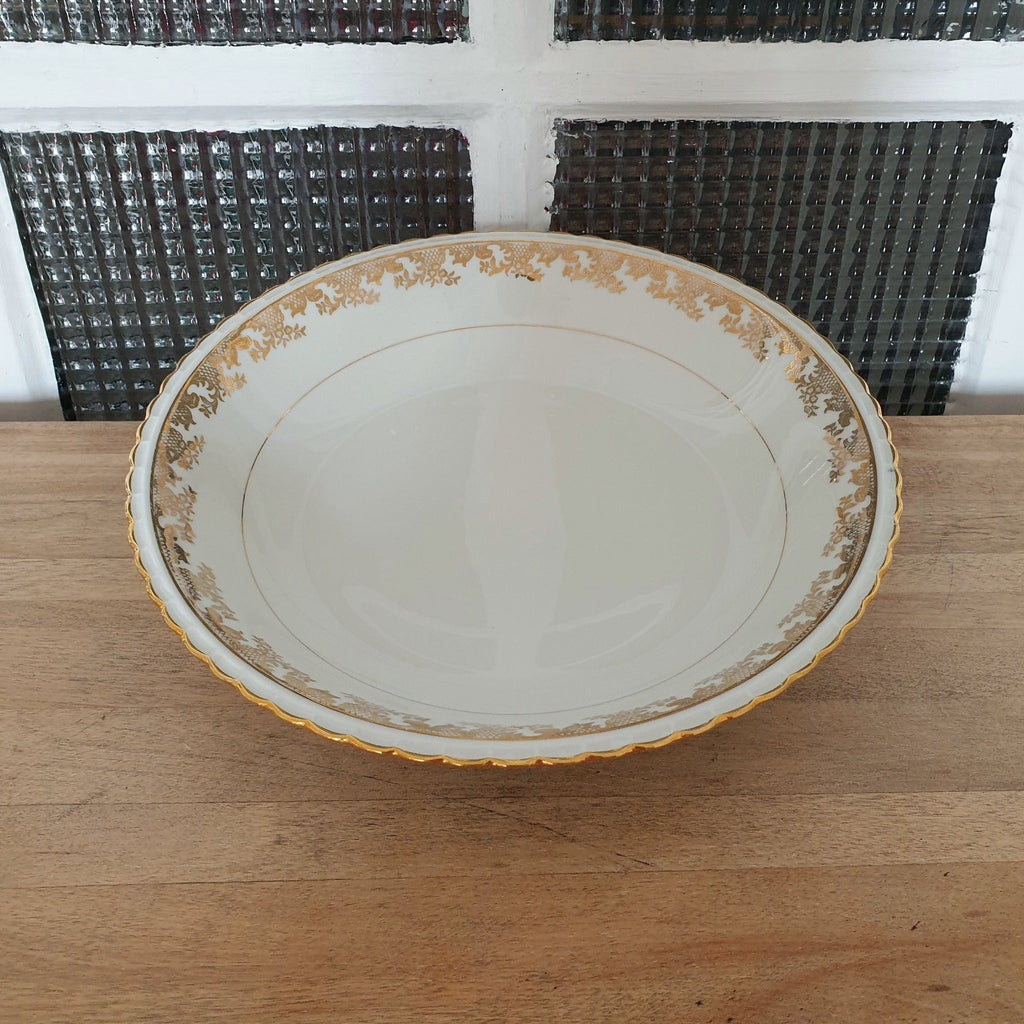 Plat de service rond creux en porcelaine ADP France - Hello Broc