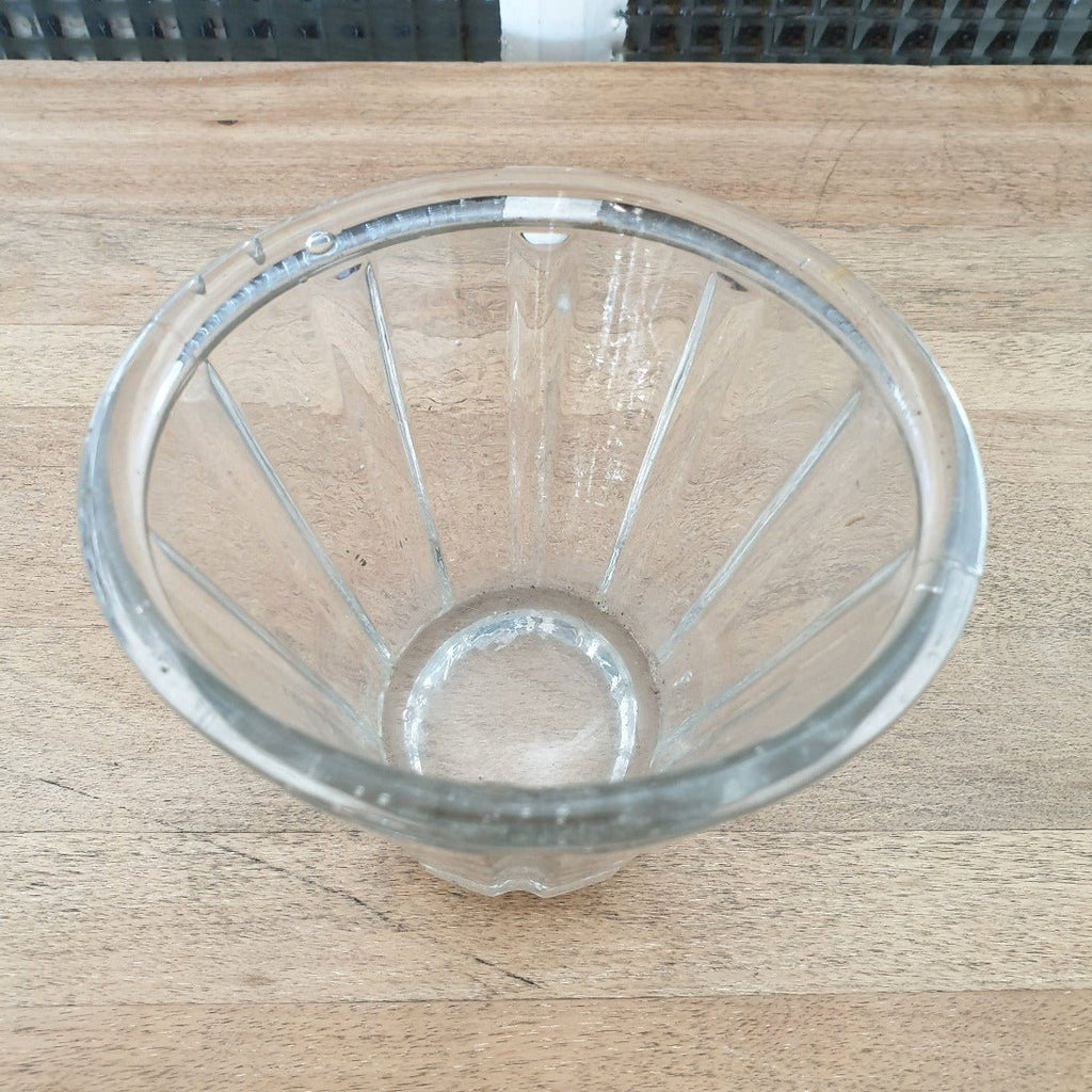 Pot à confiture ancien en cône en verre soufflé ou moulé - Hello Broc