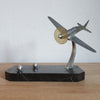 Presse-papier figurine avion en métal socle marbre - Hello Broc