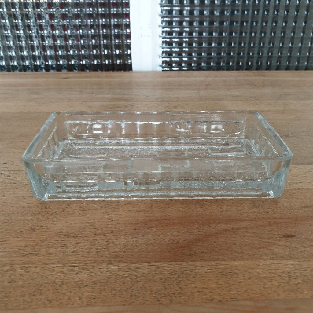 Ravier Art Déco en verre de forme rectangulaire - Hello Broc