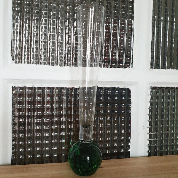 Soliflore bicolore en verre bullicante de Murano base boule - Hello Broc
